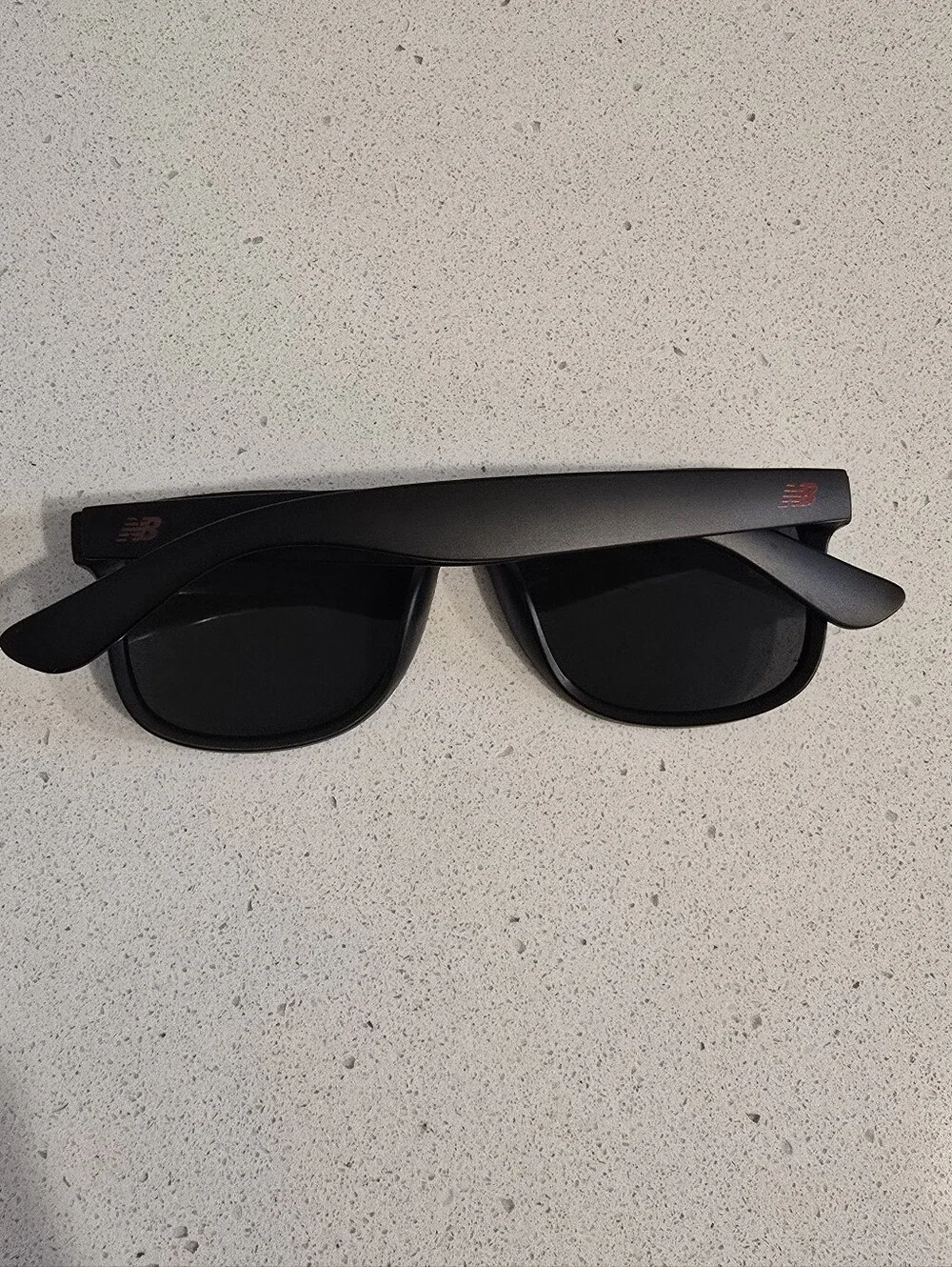New Balance Men's Matte Black Polarized Sunglasses with Dark Lenses